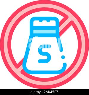 Allergene Free Sale Spezie sottile vettore Icona Linea Illustrazione Vettoriale