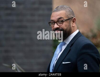 A Downing Street, Londra, Regno Unito. Il 7 gennaio 2020. James sapientemente, Partito Conservatore Presidente a Downing Street per settimanale riunione del gabinetto. Credito: Malcolm Park/Alamy Foto Stock