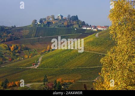 Stuttgart-Rotenberg: Blick auf die Grabkapelle auf dem Württemberg, Grabmal von König Wilhelm I. und circuizione Gemahlin Katharina, Stoccarda/Schwäbische Foto Stock