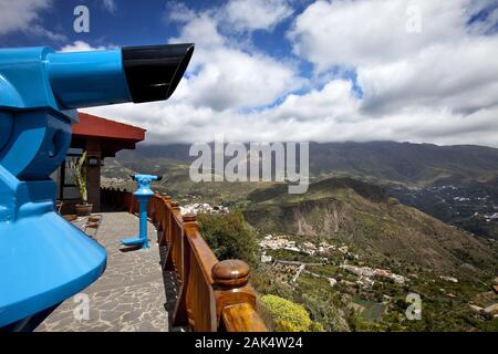 Blick vom "Hotel Rural Las Tirajanas' bei San Bartolomé de Tirajana, Gran Canaria | Utilizzo di tutto il mondo Foto Stock