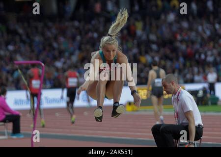 Brooke Stratton (Australie) durante la finale di salto in lungo femminile della IAAF mondiale di atletica il 6 agosto, 201st presso lo stadio olimpico di Londra, Gran Bretagna Photo Laurent Lairys / DPPI Foto Stock