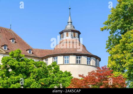 Torre a castello Langenburg nella Germania meridionale Foto Stock