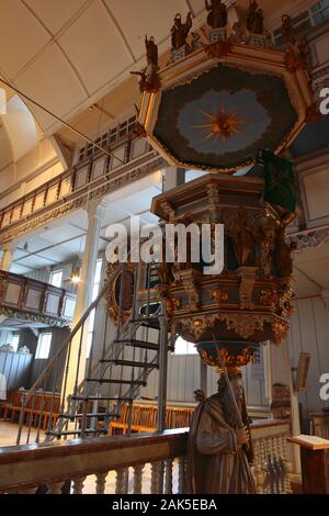 Clausthal-Zellerfeld: barocker Schnitzaltar der Marktkirche zum Heiligen Geist, Harz | Utilizzo di tutto il mondo Foto Stock