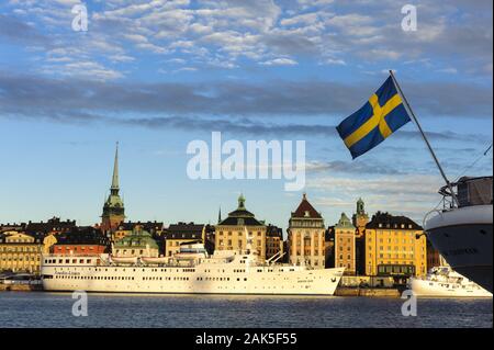 Stockholm: einst Kreuzfahrtschiff, heute Hotelschiff "Birger Jarl', Schweden Sueden | Utilizzo di tutto il mondo Foto Stock