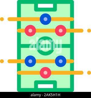 Interattivo per bambini calcio balilla vettore icona Segno Illustrazione Vettoriale