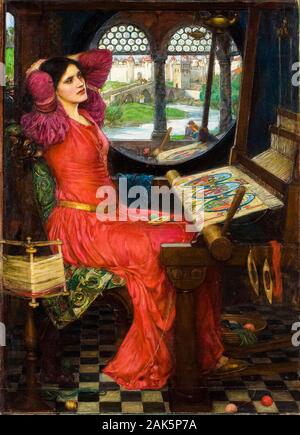 John William Waterhouse, 'sono mezzo malato di ombre', ha detto la Signora di Shalott, pittura, 1915 Foto Stock