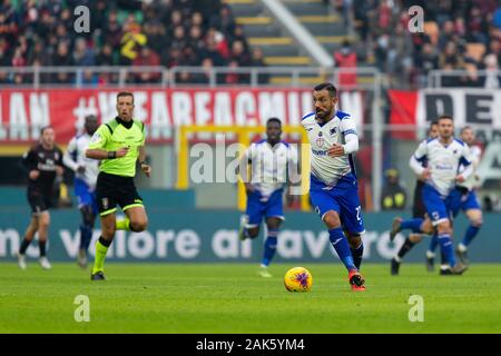 Fabio Quagliarella (sampdoria) durante il Milan vs Sampdoria, Milano, Italia, 06 gen 2020, Calcio Calcio italiano di Serie A del campionato Gli uomini Foto Stock