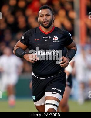Saraceni' Billy Vunipola durante la Premiership Gallagher corrispondono a Allianz Park, Londra. Foto Stock