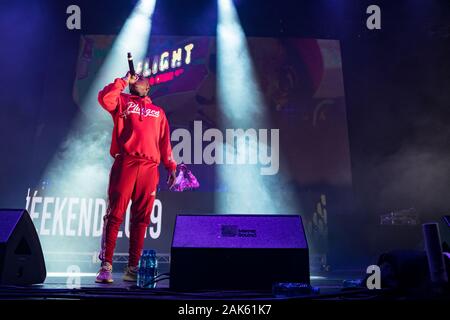 American rapper DaBaby si esibisce al Winter Breakout Festival 2019 al Pacific Coliseum di Vancouver, British Columbia, il 13th dicembre 2019 Foto Stock