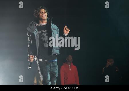 American rapper NLE Choppa in concerto al Winter Breakout Festival 2019 al Pacific Coliseum di Vancouver, British Columbia, il 13th dicembre 2019 Foto Stock