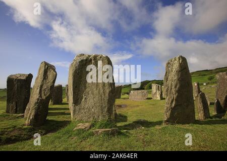 Grafschaft Cork: Glandore, Drombeg Stone Circle ("Druid altare), Irlanda | Utilizzo di tutto il mondo Foto Stock