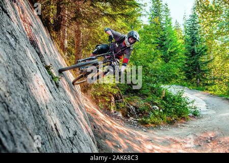 British Columbia: Whistler Bike Park, Kanada Westen | Utilizzo di tutto il mondo Foto Stock