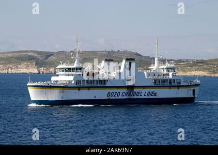 Traghetto per l'isola di Gozo , Malta Foto Stock