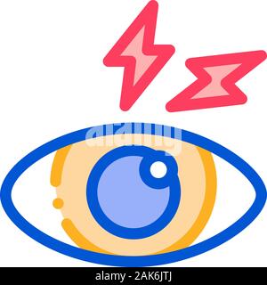 Occhio Icona Ache vettore illustrazione di contorno Illustrazione Vettoriale