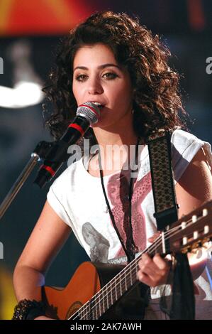 Milano Italia 19/01/2008 ,programma della Rai televisione italiana "calo 76' : Katie Melua Foto Stock