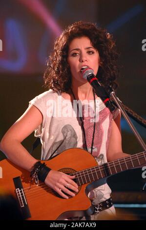 Milano Italia 19/01/2008 ,programma della Rai televisione italiana "calo 76' : Katie Melua Foto Stock