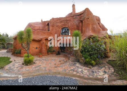 Casa Terracotta, progettata e costruita dall'architetto colombiano Octavio Mendoza, Villa de Leyva, Colombia Foto Stock