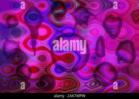 Un abstract psichedelico immagine di sfondo. Foto Stock