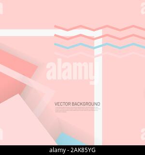 Vettore di astratta memphis sfondo . elementi geometrici. I modelli di progettazione con la sovrapposizione di forme. Nuove texture per il design. Illustrazione Vettoriale