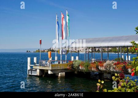 Il lago di Ginevra, Montreux, Canton Vaud, Svizzera. Foto Stock