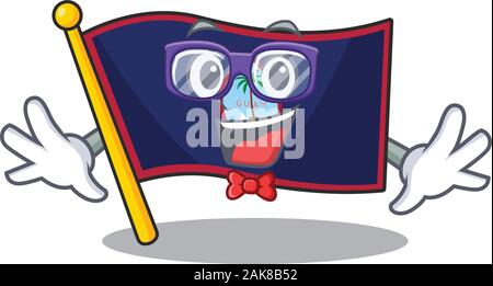 Cartoni animati della bandiera Geek design guam Illustrazione Vettoriale