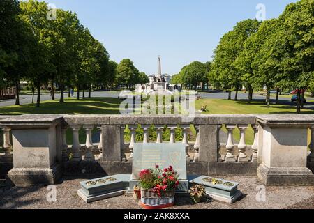 Hillsborough Memorial Garden e Memoriale di guerra, Port Sunlight, Wirral, Inghilterra Foto Stock