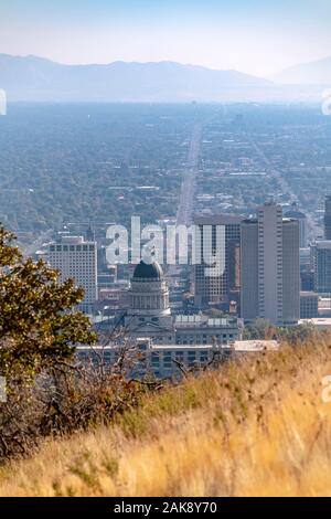 Vista aerea della Utah State Capitol Building Foto Stock