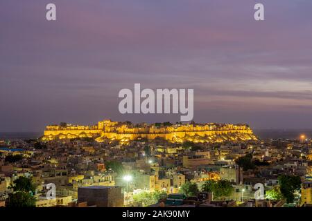 Jaisalmer Fort Tramonto Foto Stock