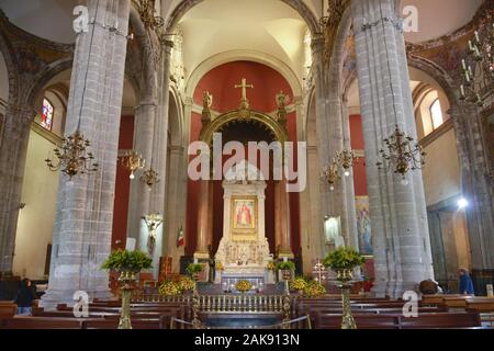 Alte Basilika Maria de Guadalupe, Mexiko Stadt, Mexiko Foto Stock