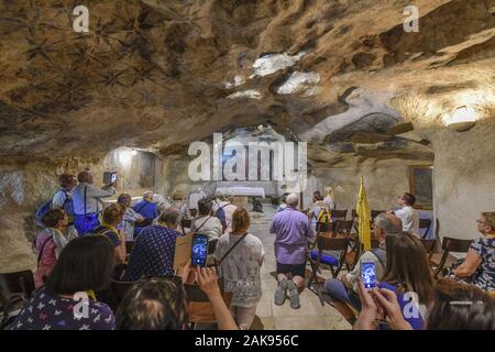 Verrats-Grotte der Katholiken, Ölberg, Gerusalemme, Israele Foto Stock