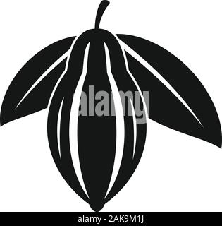 Pianta di cacao icona. Illustrazione semplice della pianta di cacao icona vettoriali per il web design isolato su sfondo bianco Illustrazione Vettoriale
