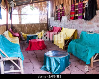 Alle tradizionali piccole Ethiopian coffee shop, Gondar, Etiopia. Foto Stock