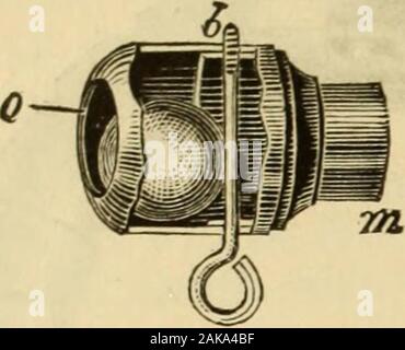 Un manuale di malattie del naso e della gola : compresa la faringe, la laringe, la trachea, l'esofago, naso e rinofaringe . Fig. 107.-Semons modifica del Tren-delenburgs tampone-cannula. 378 malattie della faringe e della laringe e trachea. tanto improvvisamente la pressione applicata alla trachea è atta a produrre anasthmatic parossismo. Ho visto che questo incidente si verificano in due occasioni. Valvole tracheale.-Nei casi in cui la cannula deve essere indossato per somemonths, il comfort dei pazienti può talvolta essere promosso dall'app-. Foto Stock