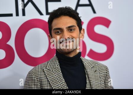'Come un Boss' film Premiere mondiale, arrivi, SVA Theatre di New York, Stati Uniti d'America - 07 Gen 2020 - Karan Soni Foto Stock
