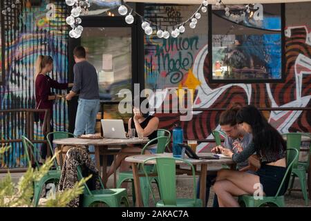 Distretti delle Arti del Fiume in Asheville, Carolina del Nord Foto Stock