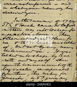 Reminiscenze di Samuel Coleridge e Robert Southey . Foto Stock