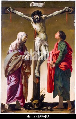 Hendrick ter Brugghen, La Crocifissione con la Vergine e San Giovanni, pittura, 1624-1625 Foto Stock