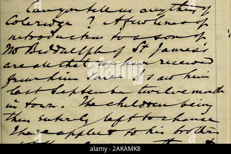 Reminiscenze di Samuel Coleridge e Robert Southey . Foto Stock