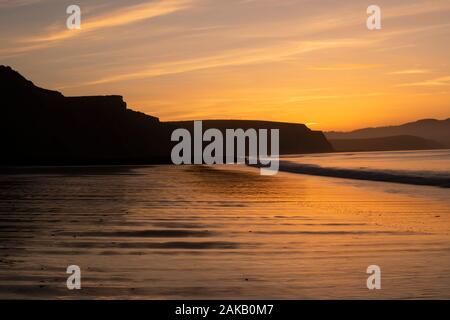 Point Reyes National Seashore al crepuscolo, Iverness, CALIFORNIA, STATI UNITI D'AMERICA Foto Stock