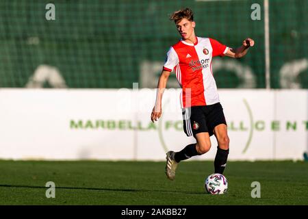 MARBELLA, 08-01-2020, calcio, , olandese eredivisie, stagione 2019-2020, Feyenoord player Ramon Hendriks, durante la partita Hoffenheim - Feyenoord Foto Stock