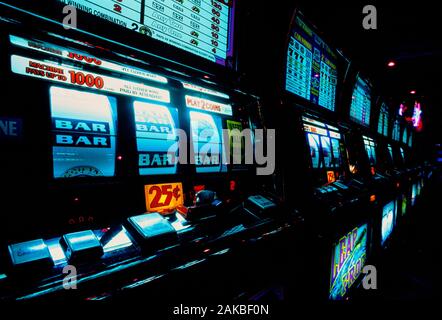 Le slot machines, Las Vegas, Nevada, STATI UNITI D'AMERICA Foto Stock