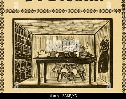 Voi macelleria, ye baker, ye candelabro-maker : essendo emporio divertente e istruttivo di versi per entrambi i giovani e vecchi, adornata con numerose xilografie . 39 Voi studente. Studente di ye ye brucia olio di mezzanotte,^ e macchinosi tomi fa poro,m la sua mente egli £lls a saggezze fountS con volumi classici lore.HO 40 ho YE studente il suo tresis è un mirabile tting,di solido ampiezza e peso.Voi cose superiore di umana lifeHis brow fare ondulare.ahimè! per ora non è così.Per tutti voi studenti dreamIs come soddisfare ye Coach,e fate squadra di calcio. Foto Stock