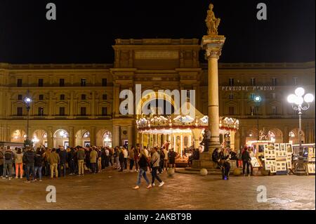 Piazza della Repubblica - Firenze, Italia Foto Stock