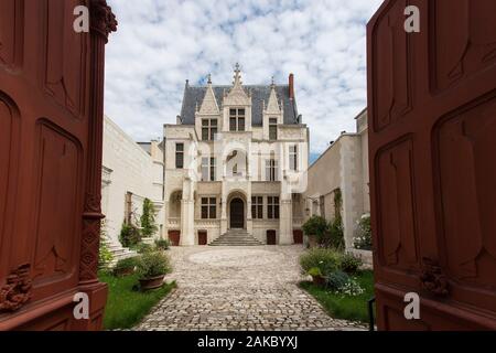 Francia, Indre et Loire, Tours, Valle della Loira, classificato come patrimonio mondiale dall' UNESCO, Hotel Gouin, hotel risalente al XV secolo di architettura rinascimentale Foto Stock