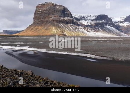 L'Islanda, Austurland, Lomagnupur Montagne Foto Stock