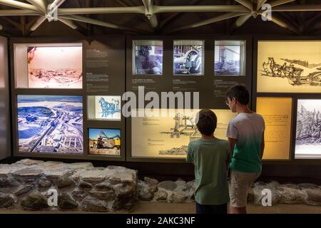 Canada, provincia del Québec, Regione Mauricie, Trois-Rivières, fucine du Saint-Maurice National Historic Site, il primo sito industriale in Canada, produzione cast ron e ferro Foto Stock