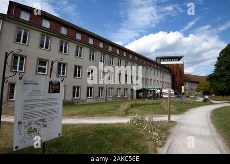 Francia, Haut Rhin, Husseren Wesserling, Wesserling Park, durante le Giornate del patrimonio, museo tessile Foto Stock