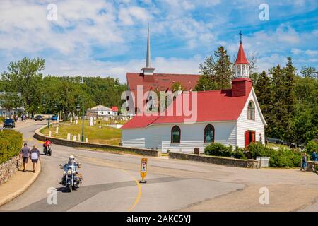 Canada, Provincia di Quebec, North Shore, Saguenay Fjord, Tadoussac, chiesa Foto Stock