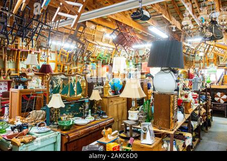 Canada, Provincia di Quebec, Metabetchouan Lac a La Croix, antiquariato al Ranch Foto Stock