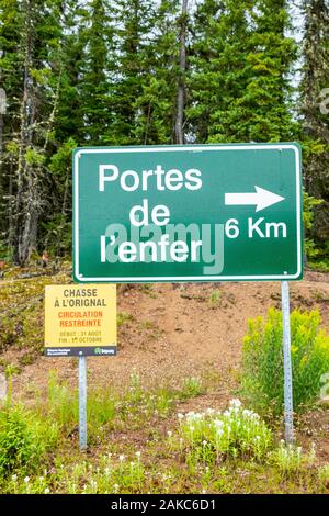 Canada, Provincia di Quebec, Laurentian Wildlife Sanctuary, le porte dell'Inferno Foto Stock